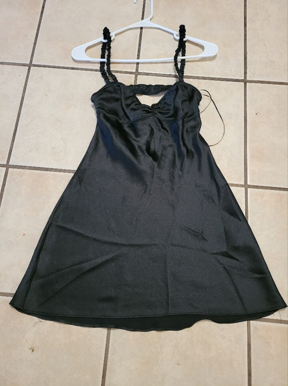 Zara Black Mini Slip Dress with Braided Straps